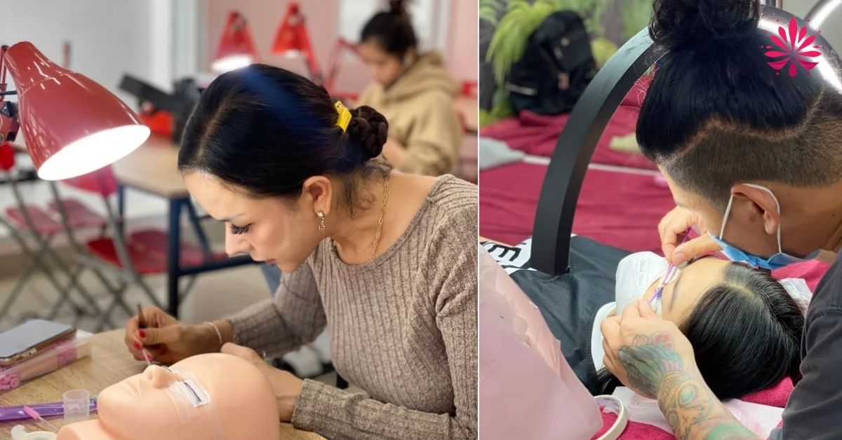 Học nghề tại trung tâm anh chị em sẽ được tặng dụng cụ nối mi cơ bản